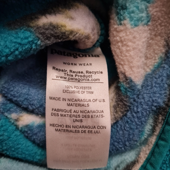 Patagonia Synchilla Snap-T Pullover Women's Trout Tales Elwha Blue Size S - Picture 9 of 15